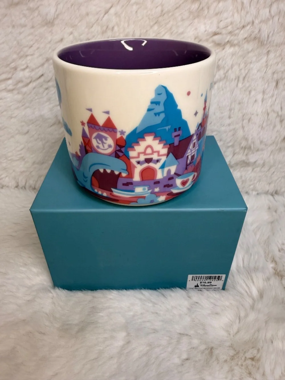 NIB Disney Parks Disneyland Fantasyland You Are Here V2 Starbucks 14oz Mug Rare